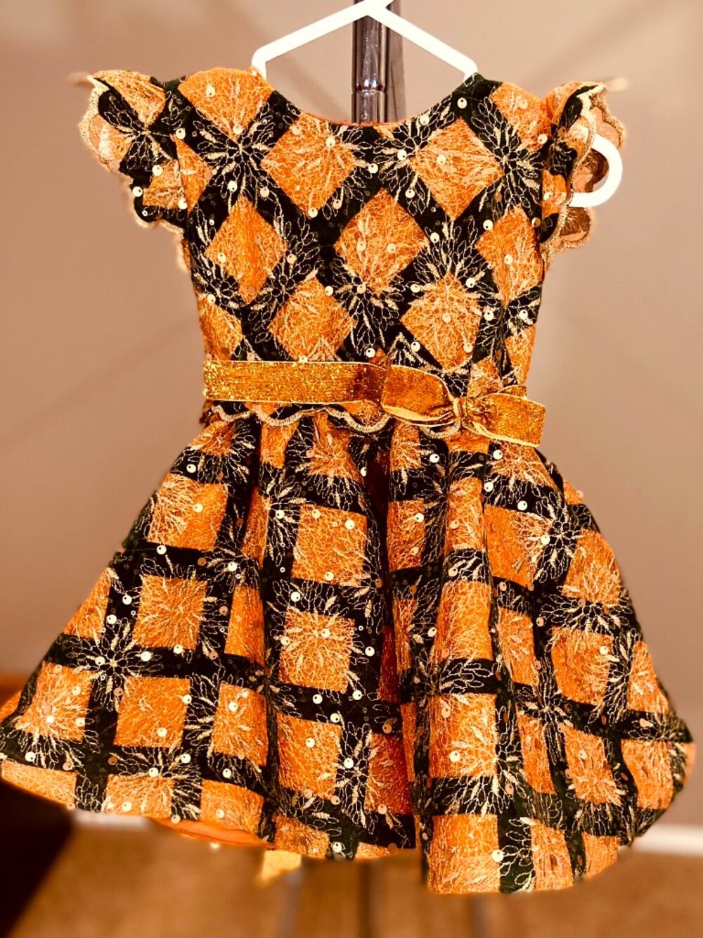 Vintage Handmade Sequin Party Dress - Size 3-4 - By Poppy & Princess